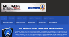 Desktop Screenshot of meditationlifeskills.com