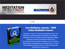 Tablet Screenshot of meditationlifeskills.com